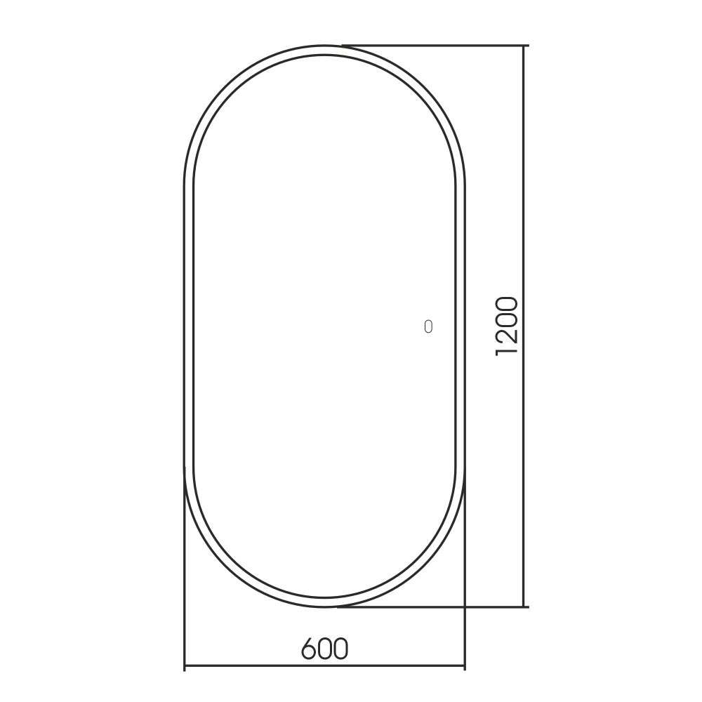 Зеркало Abber (Аббер) Kontur AG6303SL-1.2 с подсветкой, сенсорный выключатель, диммер