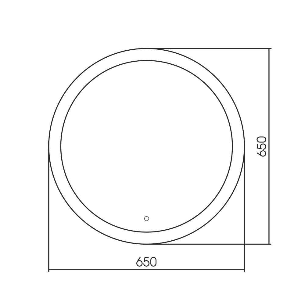 Зеркало Abber (Аббер) Mond AG6202S-0.65 с подсветкой, сенсорный выключатель, диммер