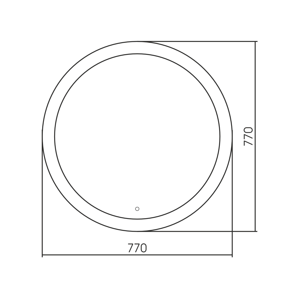 Зеркало Abber (Аббер) Mond AG6202SL-0.77 с подсветкой, сенсорный выключатель, диммер