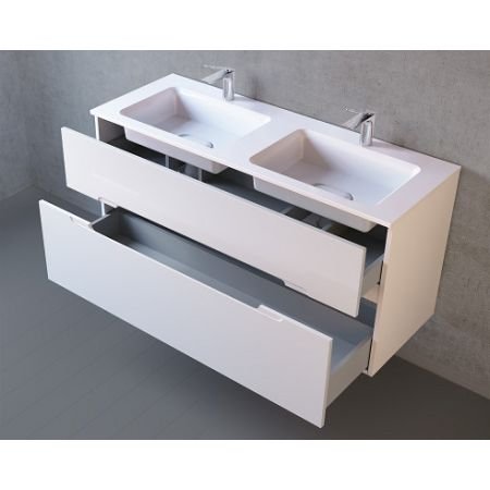 Тумба под раковину Jorno (Жорно) Modul 120 см подвесная белый (без раковины) (Mоl.01.122/P/W)