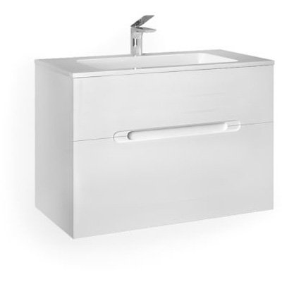 Тумба под раковину Jorno (Жорно) Modul 80 см подвесная белый (без раковины) (Mоl.01.77/P/W)