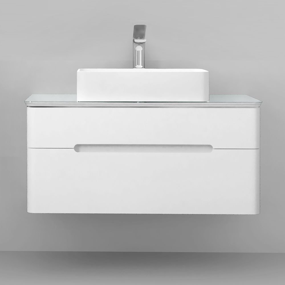 Тумба Jorno (Жорно) Bosko 100 см подвесная белый (без раковины) (Bos.01.100/P/W)