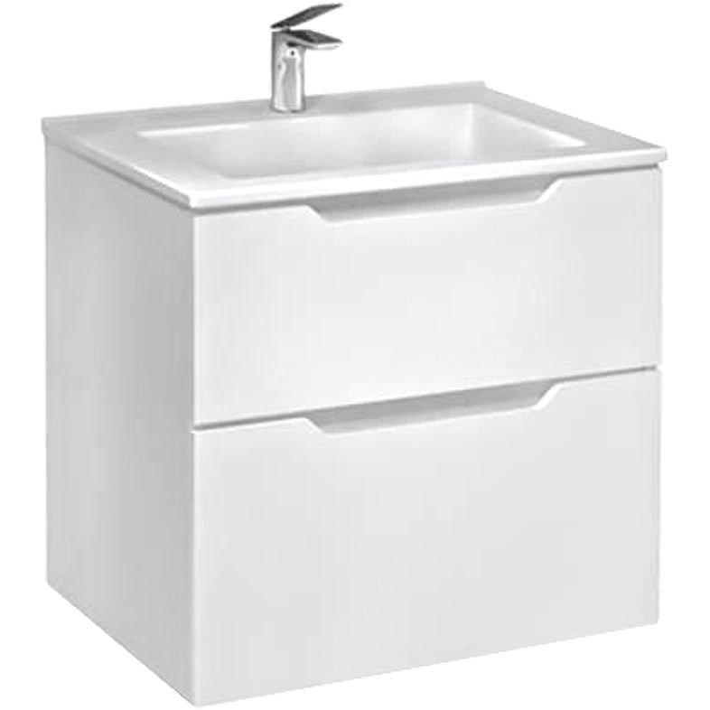 Тумба под раковину Jorno (Жорно) Slide 65 см белый (без раковины) (Sli.01.65/P/W)