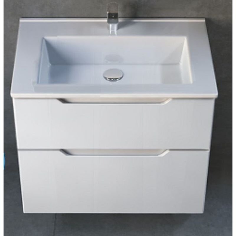Тумба под раковину Jorno (Жорно) Slide 65 см белый (без раковины) (Sli.01.65/P/W)
