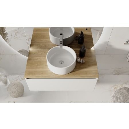 Тумба под раковину Jorno (Жорно) Solis 100 см подвесная белый (без раковины) (SolN.01.100/P/W/JR)