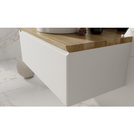 Тумба под раковину Jorno (Жорно) Solis 100 см подвесная белый (без раковины) (SolN.01.100/P/W/JR)