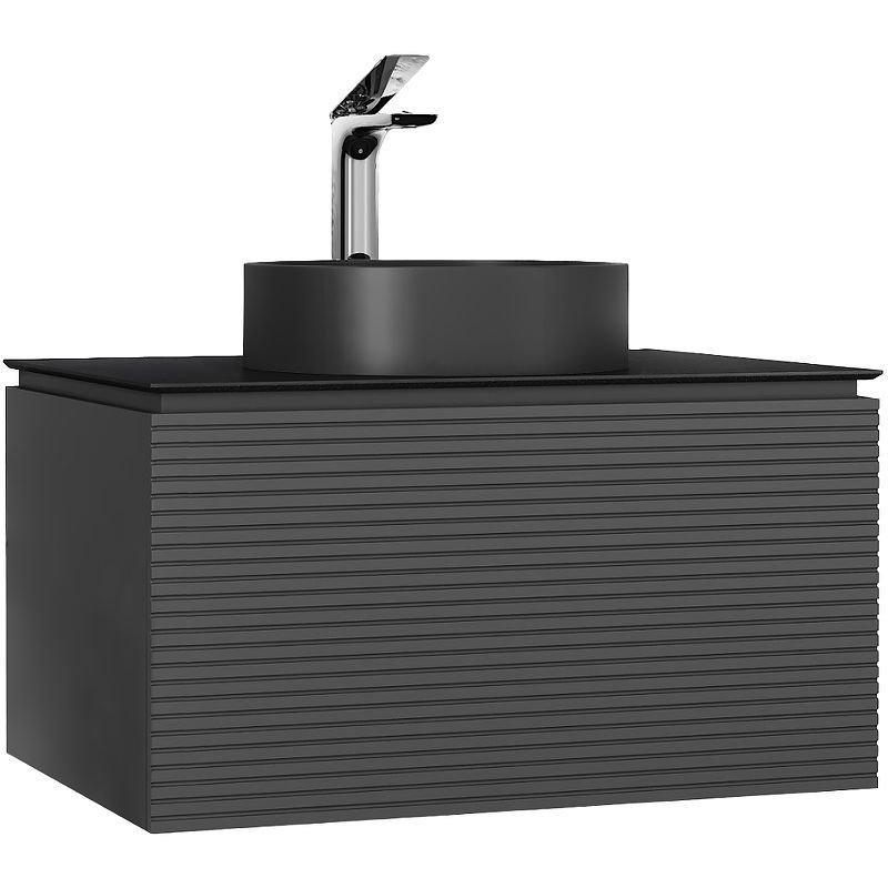 Тумба под раковину Jorno (Жорно) Stone 100 см антрацит (без раковины) (Stn.01.100/P/A/JR)