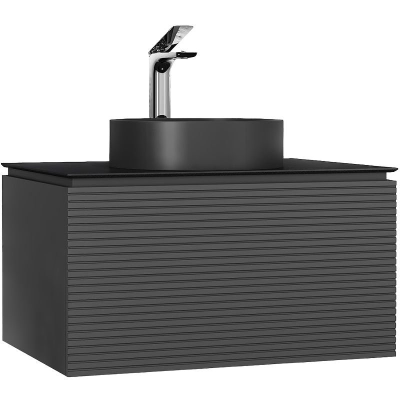 Тумба под раковину Jorno (Жорно) Stone 80 см антрацит (без раковины) (Stn.01.80/P/A/JR)