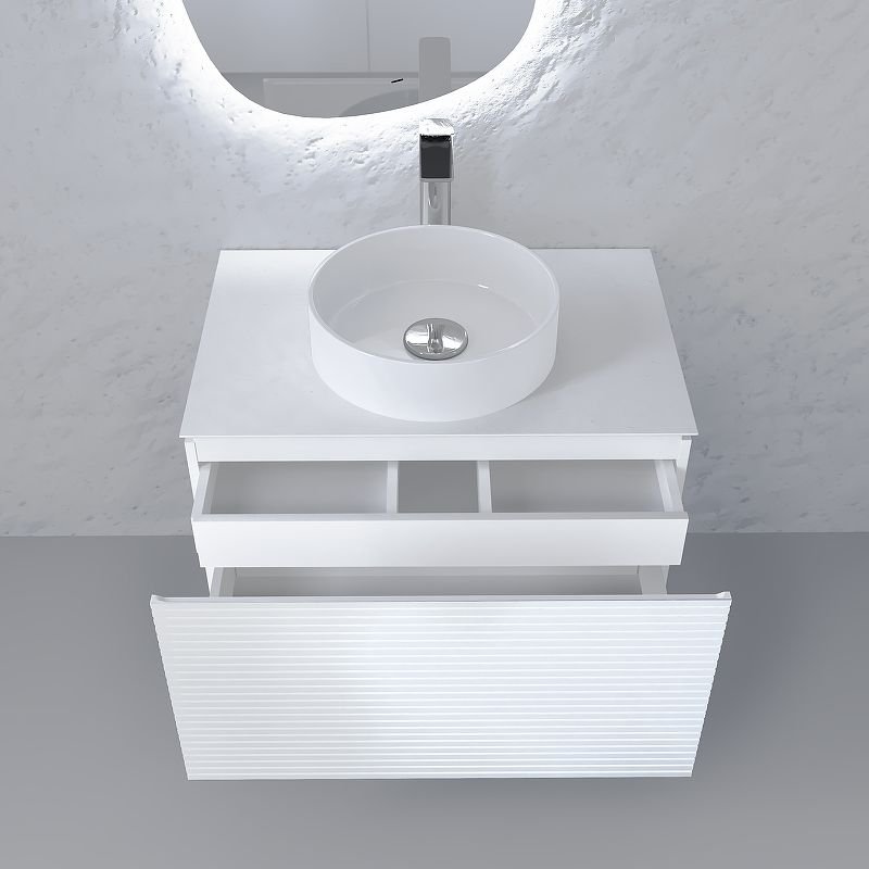 Тумба под раковину Jorno (Жорно) Stone 80 см белый (без раковины) (Stn.01.80/P/W/JR)