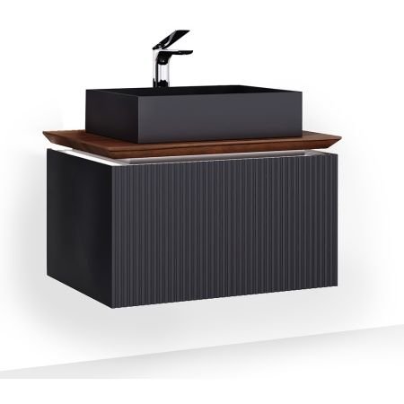 Тумба под раковину Jorno (Жорно) Strong 80 см антрацит (без раковины) (Str.01.80/P/A)