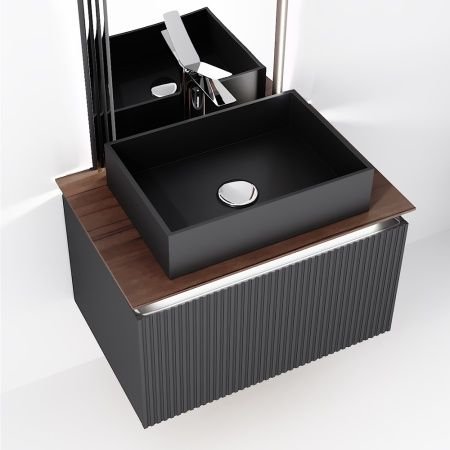 Тумба под раковину Jorno (Жорно) Strong 80 см антрацит (без раковины) (Str.01.80/P/A)