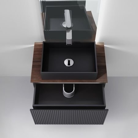 Тумба под раковину Jorno (Жорно) Strong 80 см антрацит (без раковины) (Str.01.80/P/A)