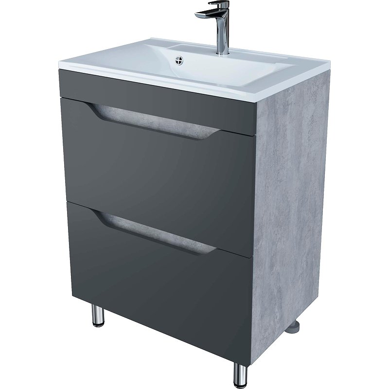 Тумба Stella Polar (Стелла Поляр) Абигель 65, SP-00001131 серый, цемент