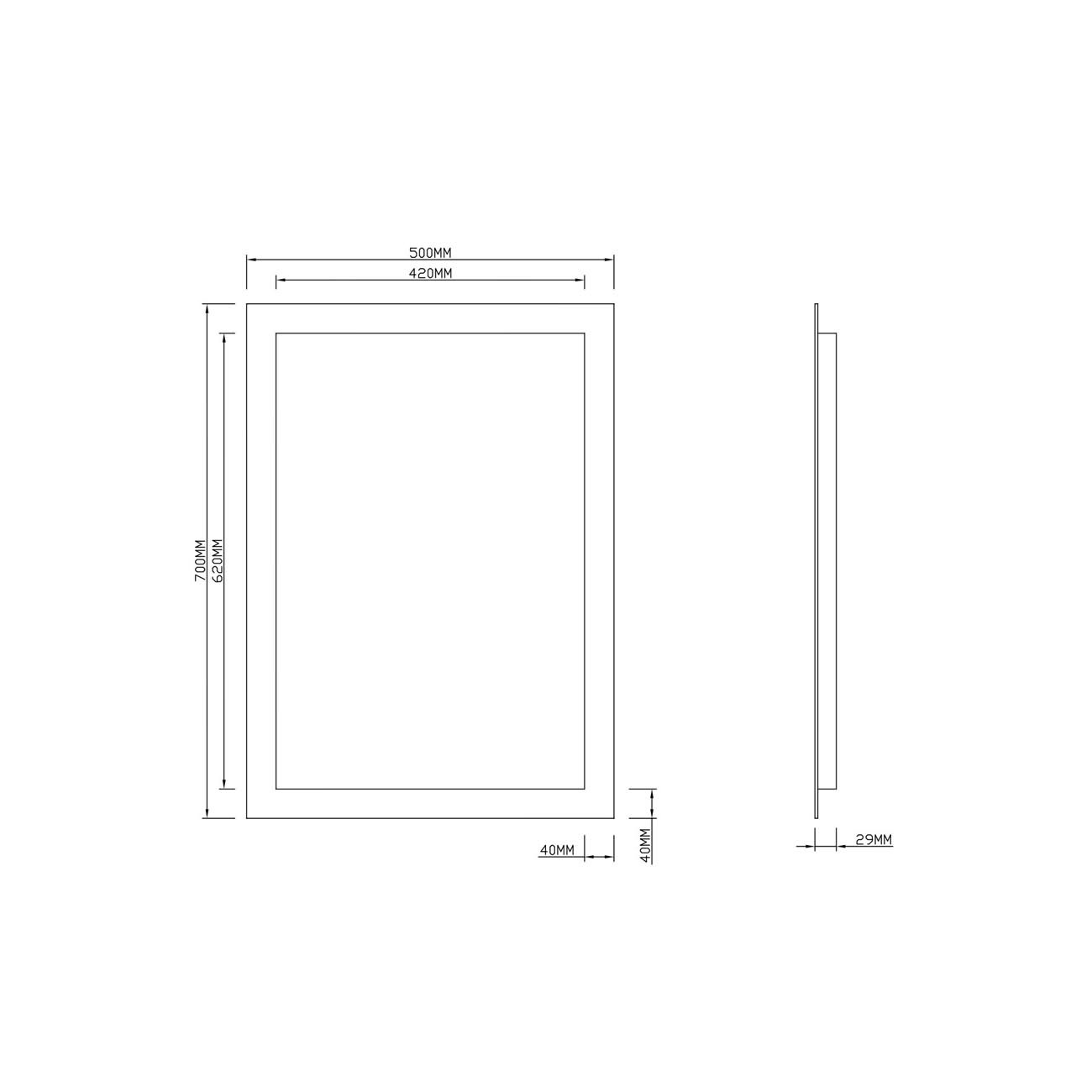 Зеркало RoxenBath (РоксенБаз) Bliss 50x70 см, 510035-50