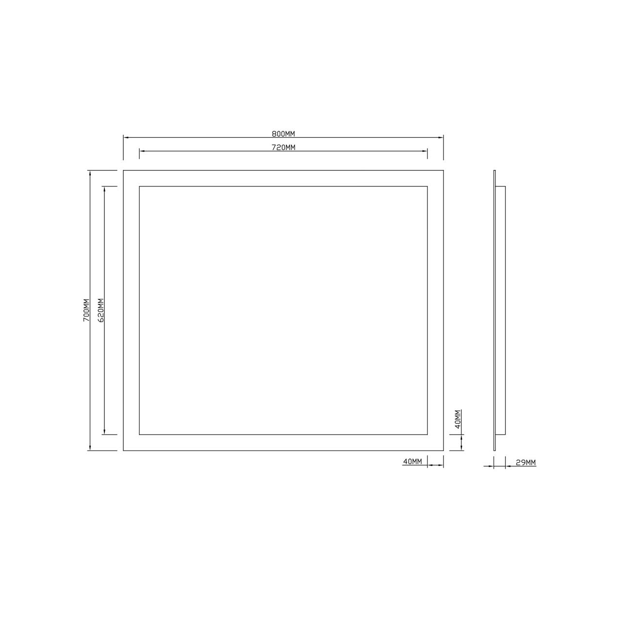 Зеркало RoxenBath (РоксенБаз) Bliss 80x70 см, 510035-80