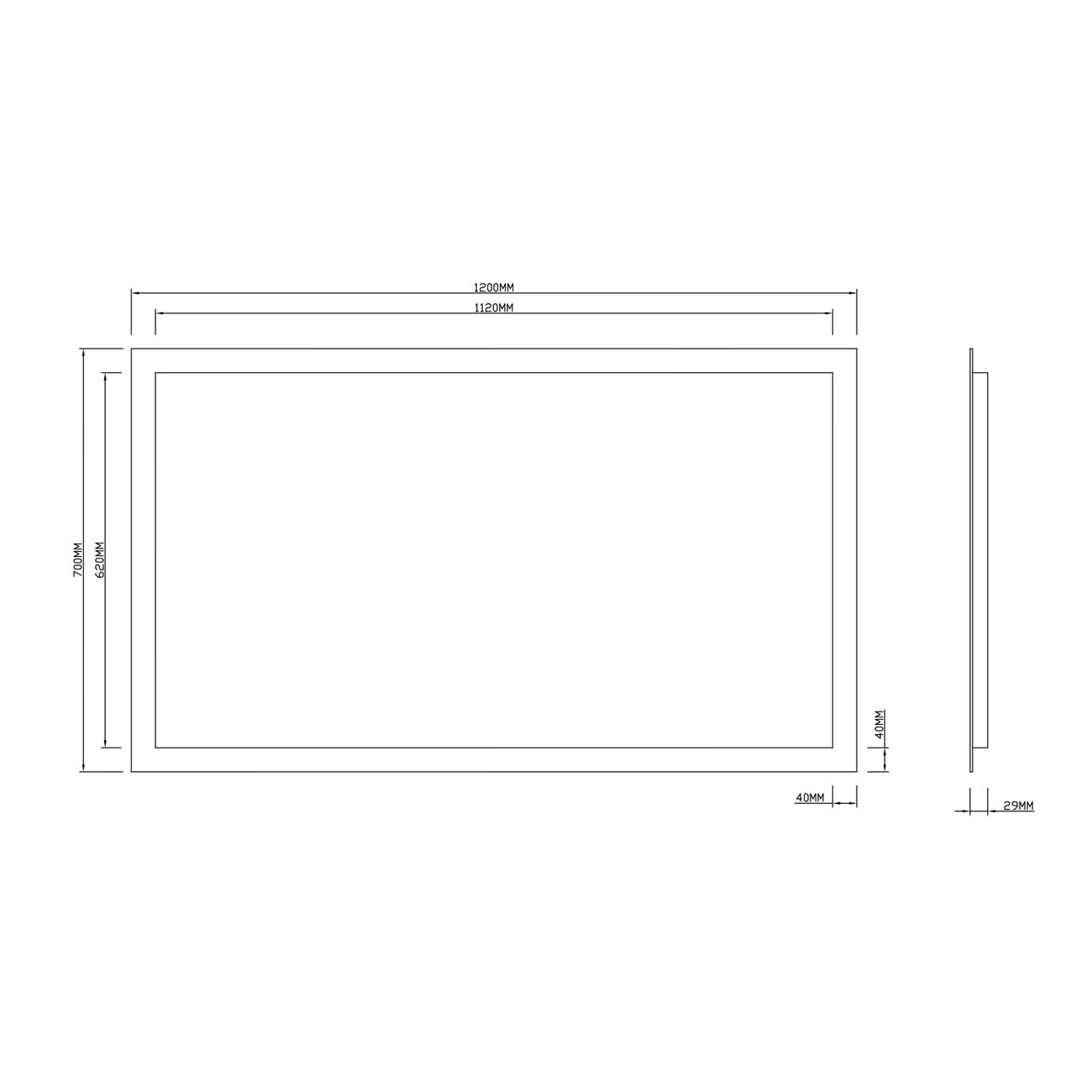 Зеркало RoxenBath (РоксенБаз) Bliss 120x70 см, 510035-120
