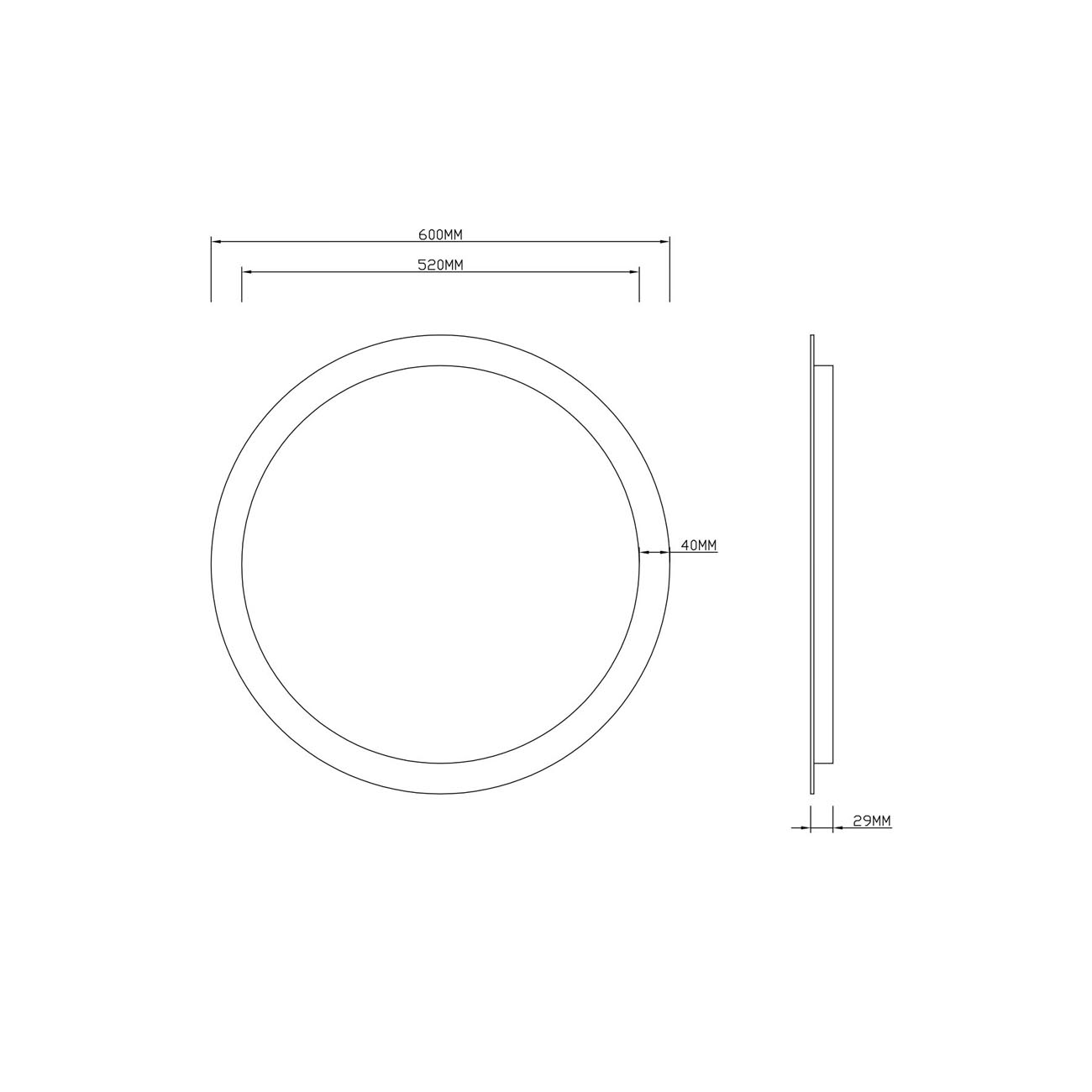 Зеркало RoxenBath (РоксенБаз) Adema 60x60 см, 510065-66