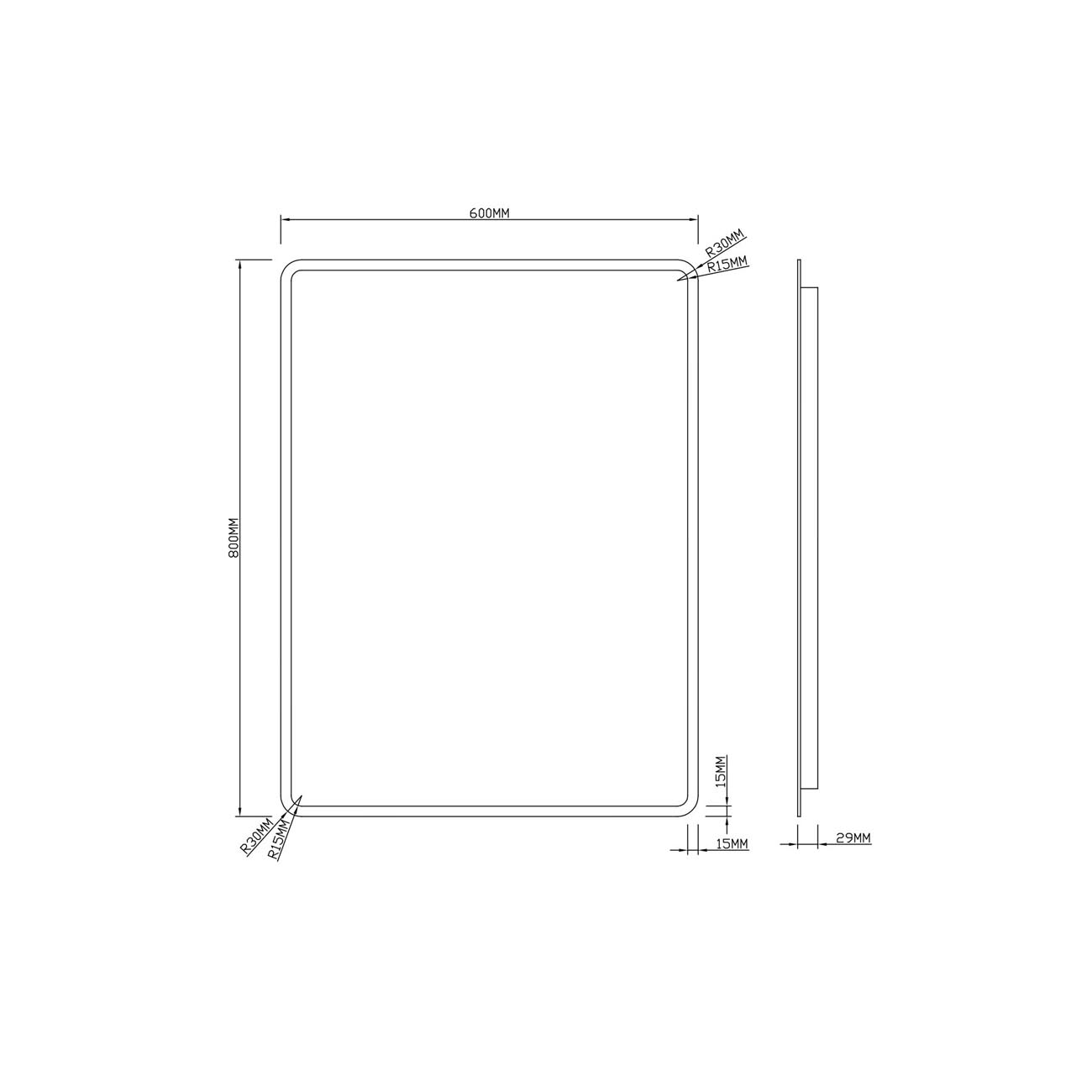 Зеркало RoxenBath (РоксенБаз) Gotem 60x80 см, 510165-60