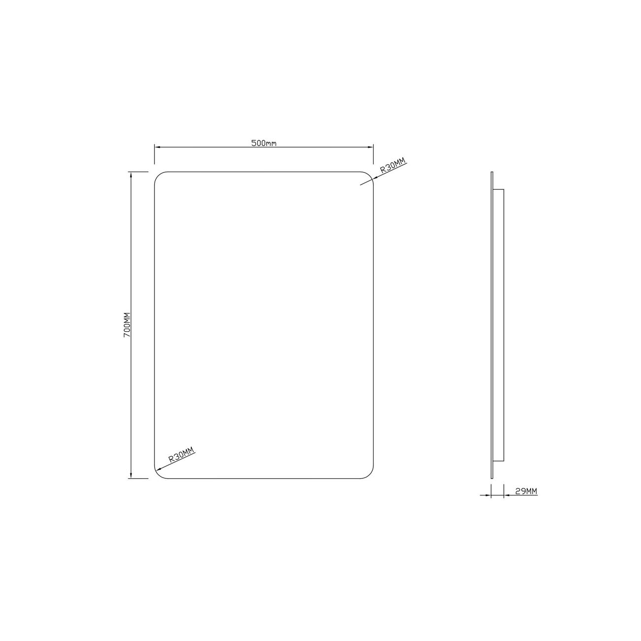 Зеркало RoxenBath (РоксенБаз) Bella 50x70 см, 510055-50