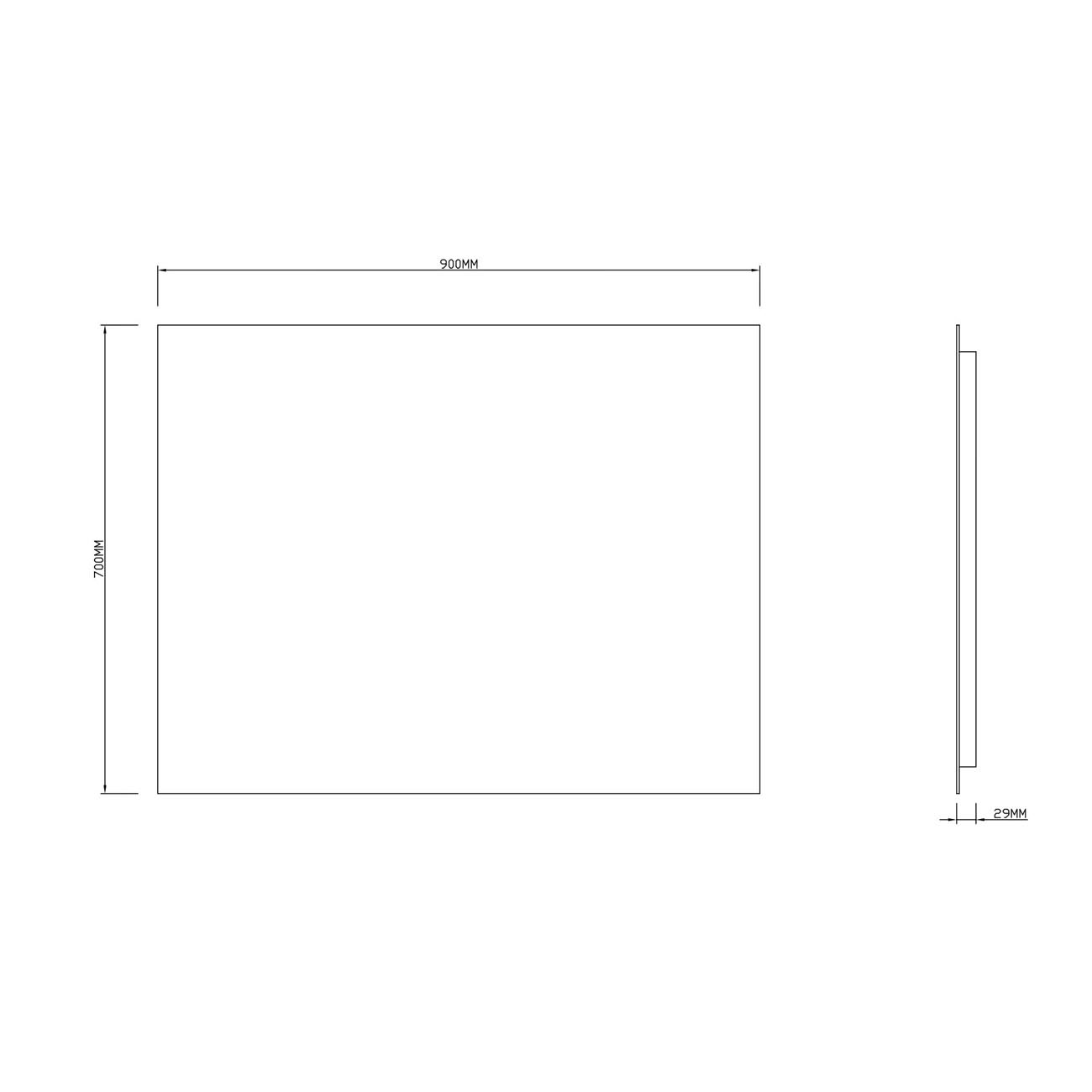 Зеркало RoxenBath (РоксенБаз) Pure 90x70 см, 510175-90