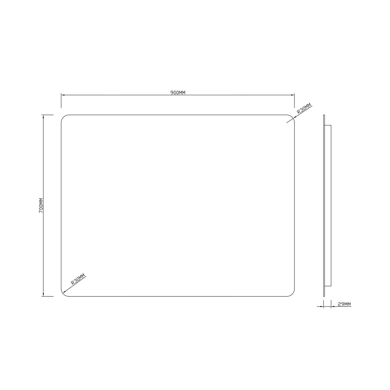 Зеркало RoxenBath (РоксенБаз) Bella 90x70 см, 510055-90