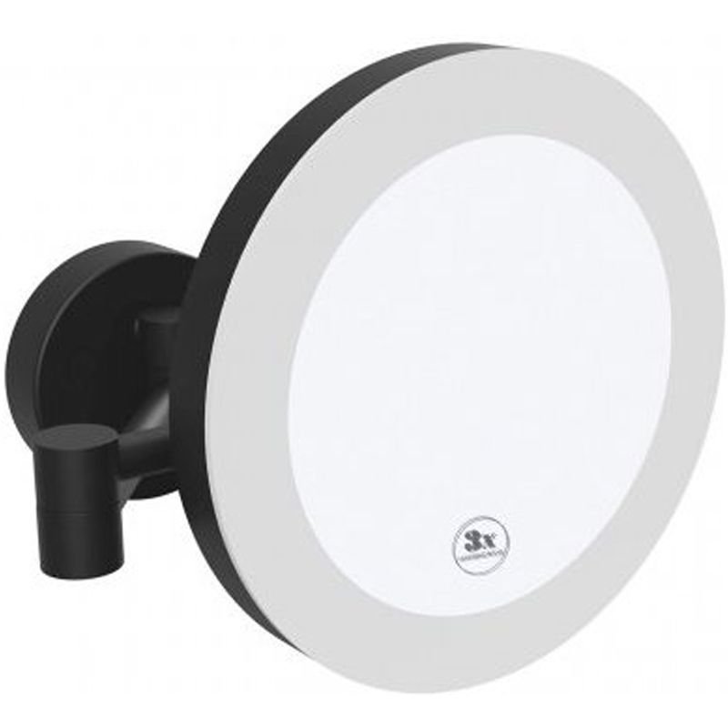 Зеркало косметическое Bemeta (Бемета) d200 мм с подсветкой LED сенсорное черный (116101770)
