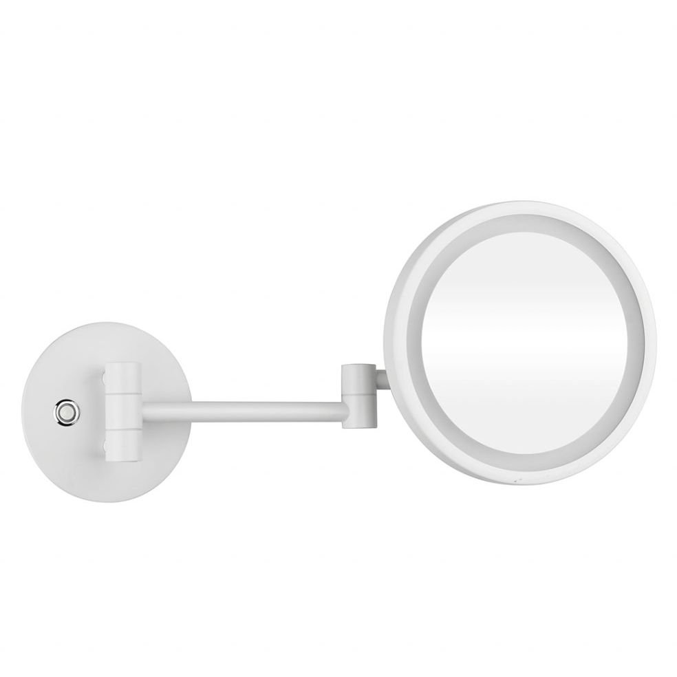 Зеркало косметическое Bemeta (Бемета) White d200 мм с подсветкой LED сенсорное белый (112101144)