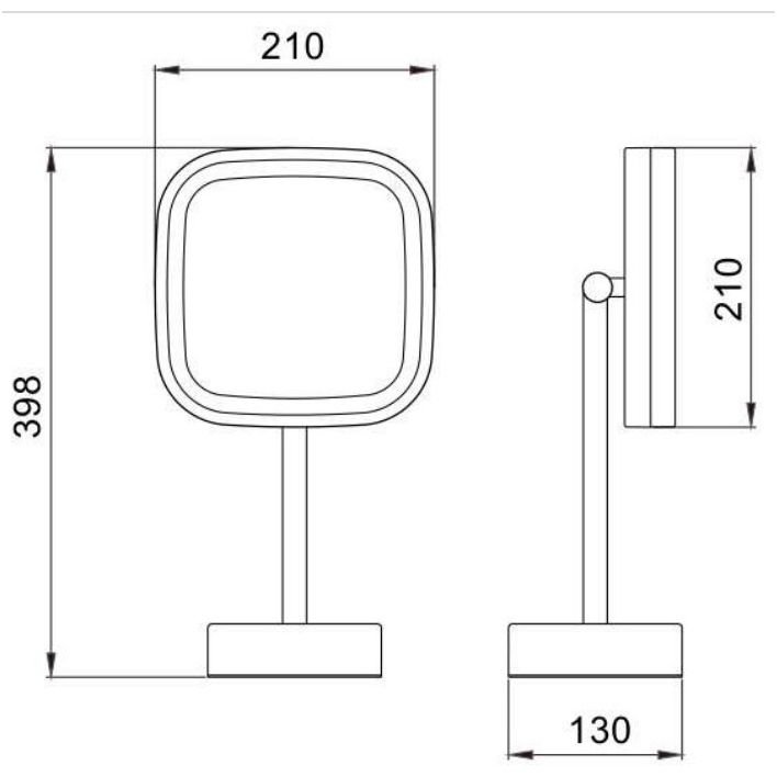 Зеркало Savol (Савол) настольное косметическое с увеличением 5х JAVA S-M331W белый