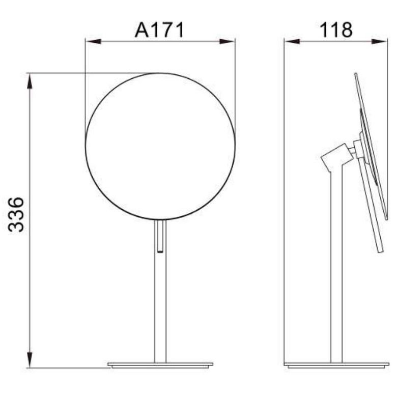 Зеркало Savol (Савол) настольное косметическое с увеличением 5х JAVA S-M111W белый