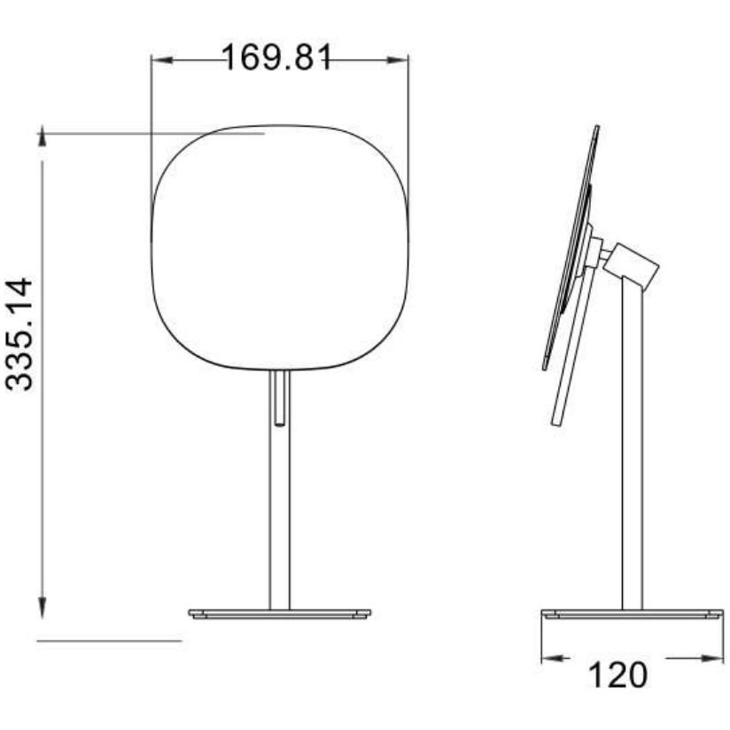 Зеркало Savol (Савол) настольное косметическое с увеличением 5х JAVA S-M113 хром