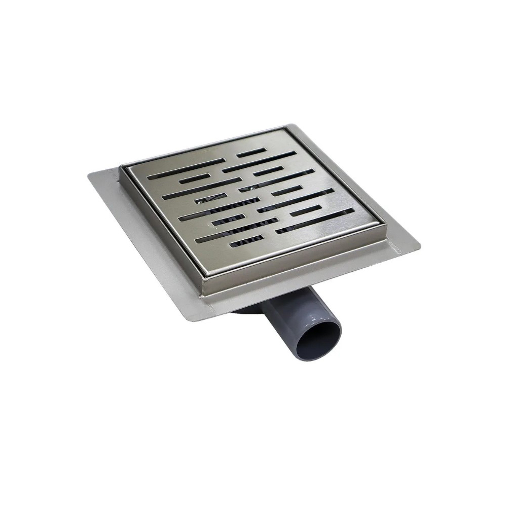 Трап для душа Azario (Азарио) металлический 360 горизонтальный выпуск 150х150 мм хром AZZ3150