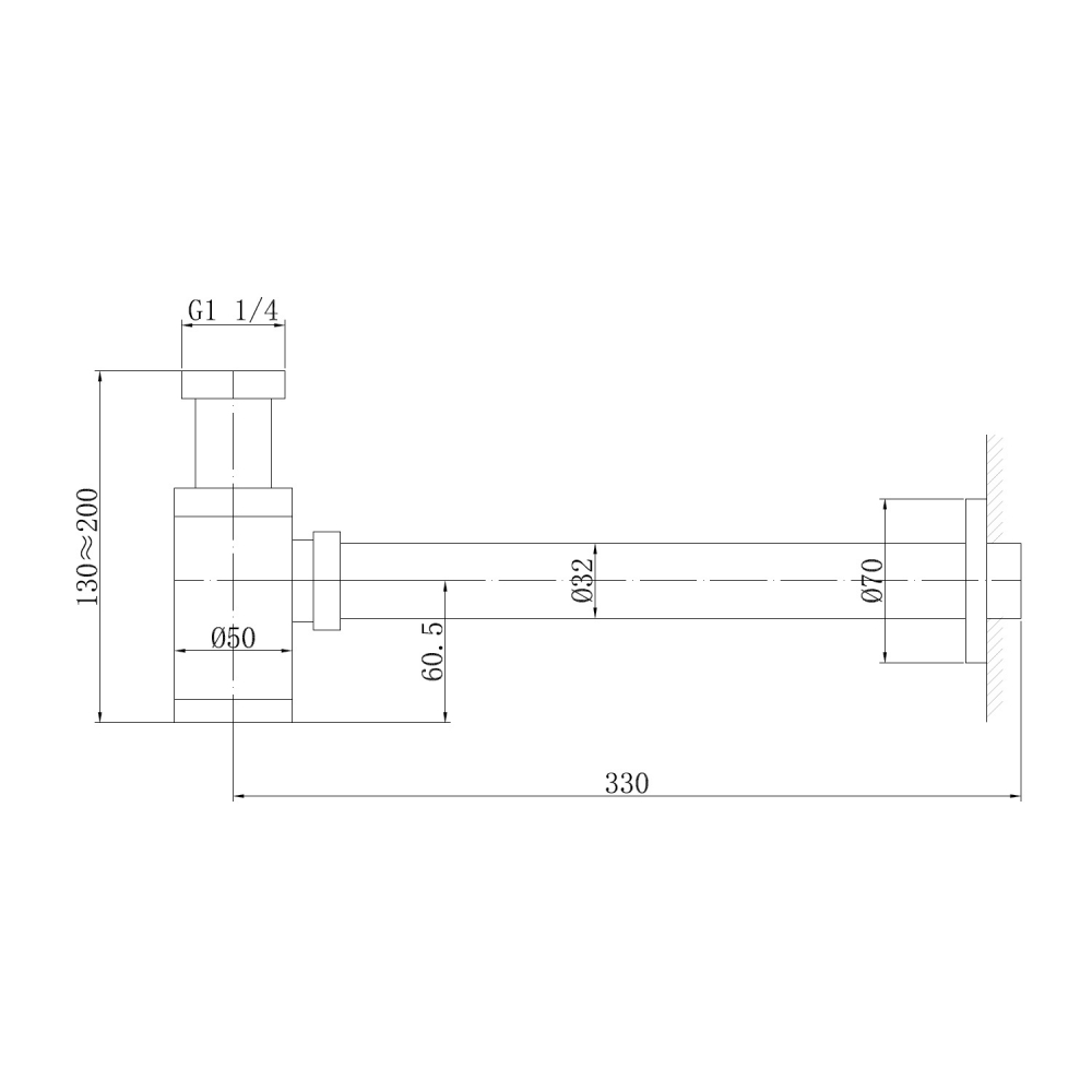 Сифон для раковины Abber (Аббер) AF0030NG, никель