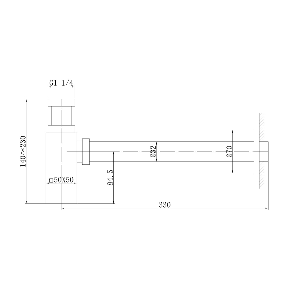 Сифон для раковины Abber (Аббер) AF0031NG, никель