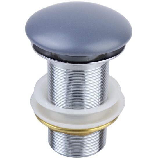 Донный клапан Bronze de Luxe (Бронз Де Люкс) без перелива светло-серый, керамическая крышка 1001GR