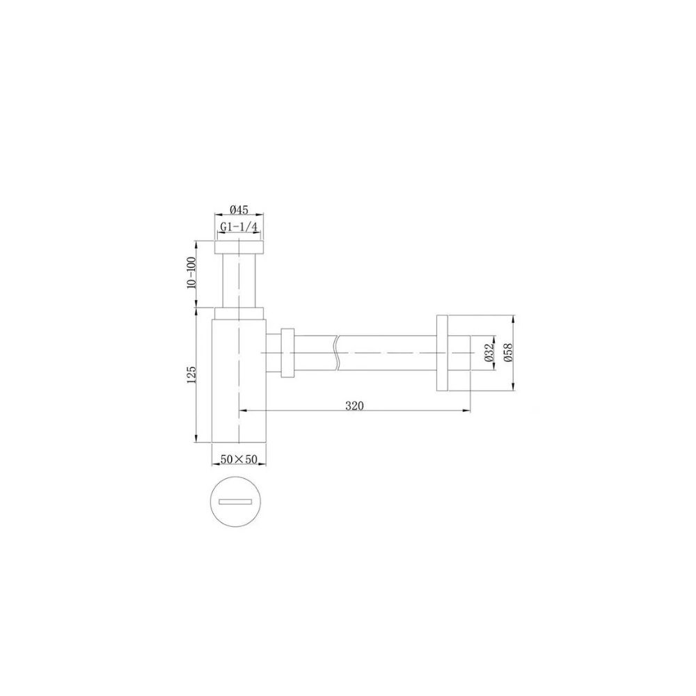 Сифон для раковины Vieir (Вьеир) VRQ47-C, черный