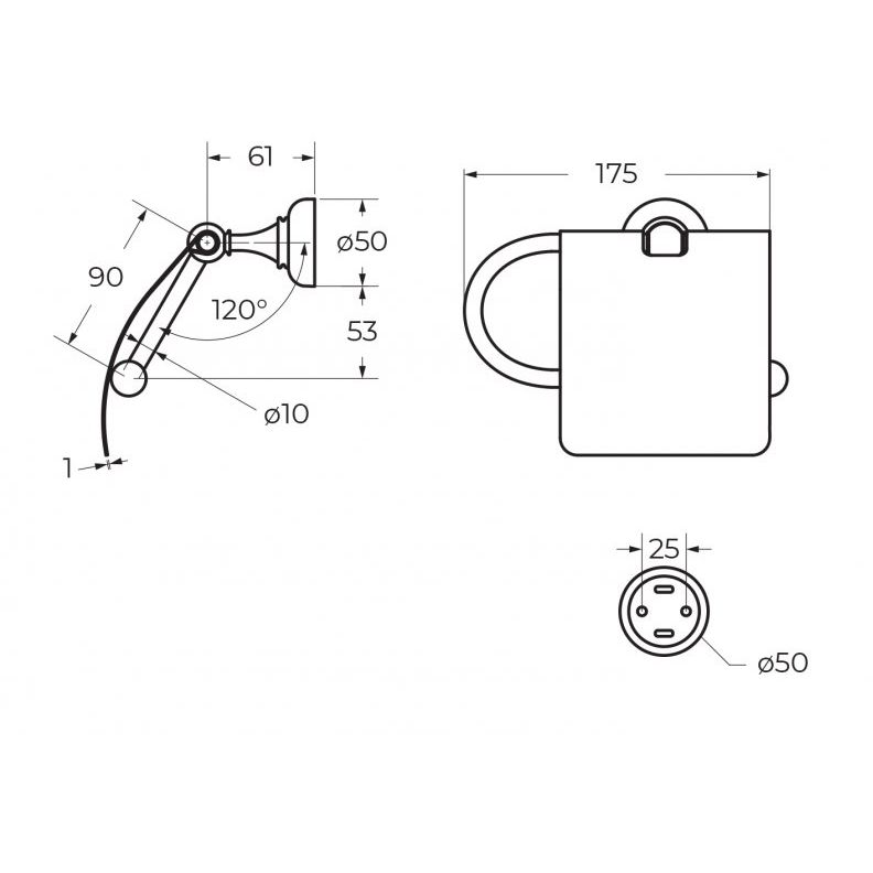 Держатель для туалетной бумаги Cezares (Цезарис) Aphrodite, цвет золото APHRODITE-TRH-03/24-M
