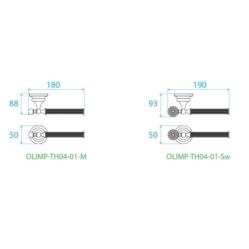 Держатель для туалетной бумаги Cezares (Цезарис) Olimp, цвет золото Swarovski OLIMP-TH04-03/24-Sw
