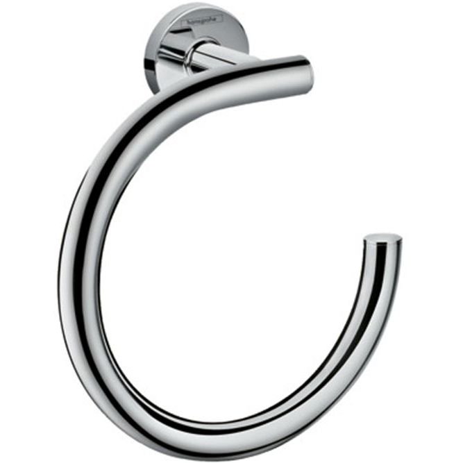 Полотенцедержатель кольцо Hansgrohe (Хансгрое) Logis Universal универсальный 18.9 см подвесной Хром 41724000