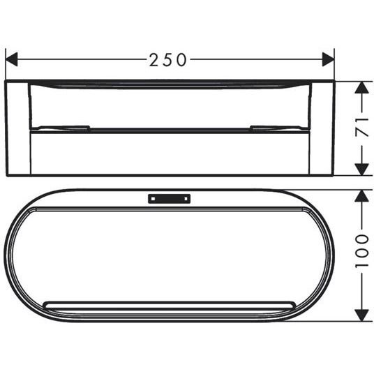 Корзина для хранения Hansgrohe (Хансгрое) WallStoris глубокая 27912670 Черный матовый