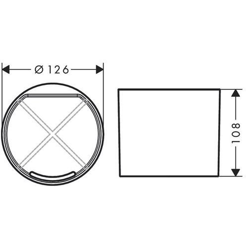 Стакан Hansgrohe (Хансгрое) WallStoris WallStoris, матовый белый, 27921700