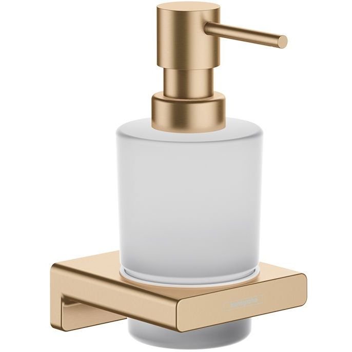 Диспенсер для жидкого мыла Hansgrohe (Хансгрое) AddStoris, шлифованная бронза, 41745140