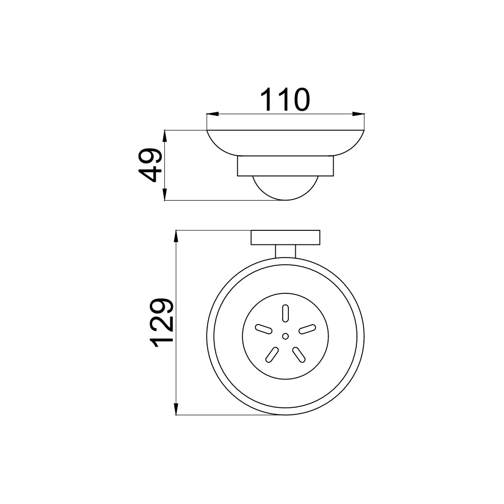 Мыльница Allen Brau (Аллен Брау) Priority 6.31005-31 белый, черный матовый