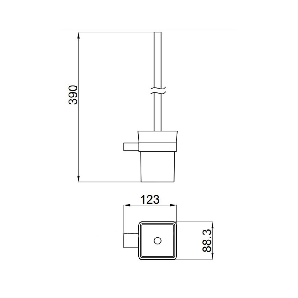Ёршик для унитаза Allen Brau (Аллен Брау) Infinity 6.21008-31 белый,черный матовый