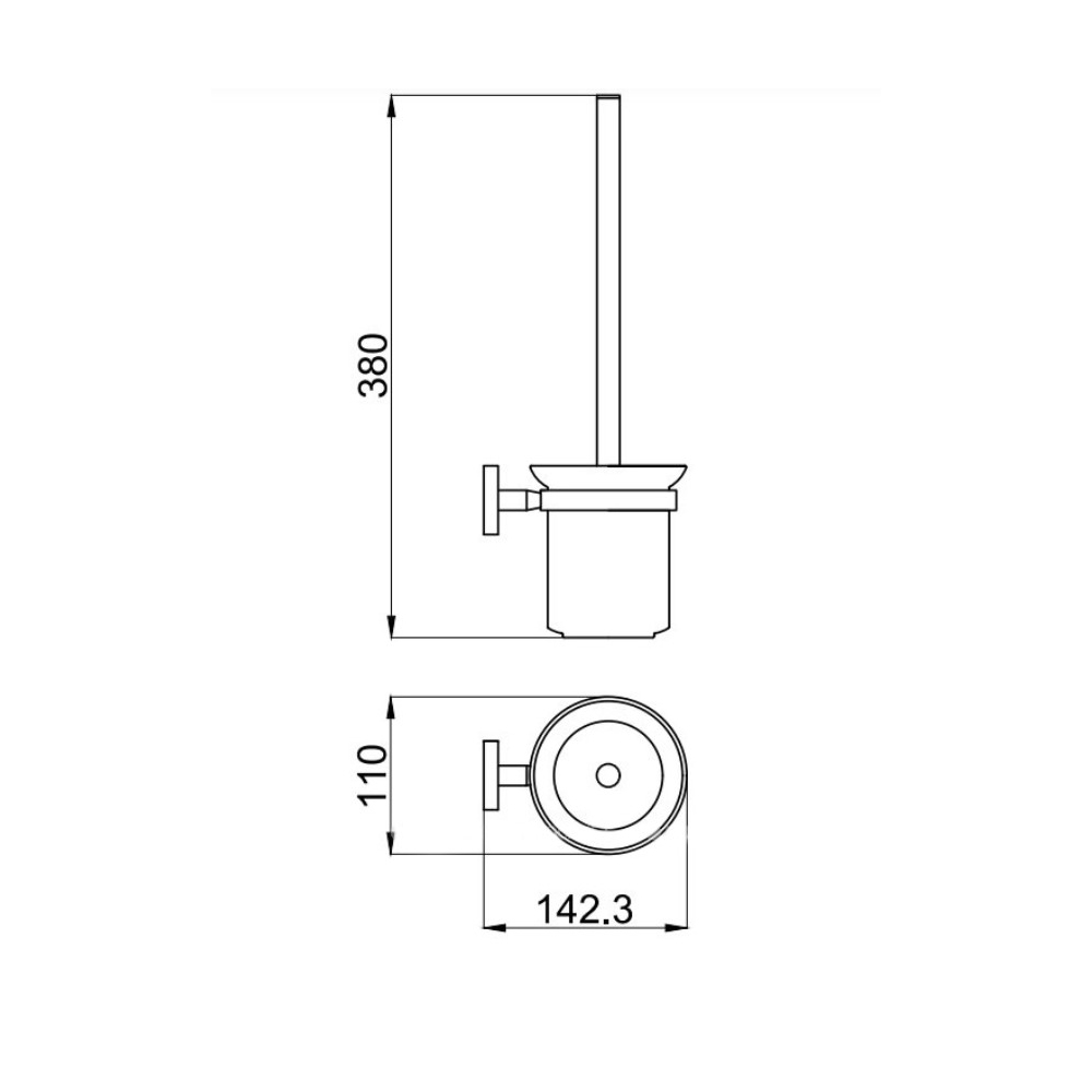 Ёршик для унитаза Allen Brau (Аллен Брау) Priority 6.31008-BN белый,брашированный никель