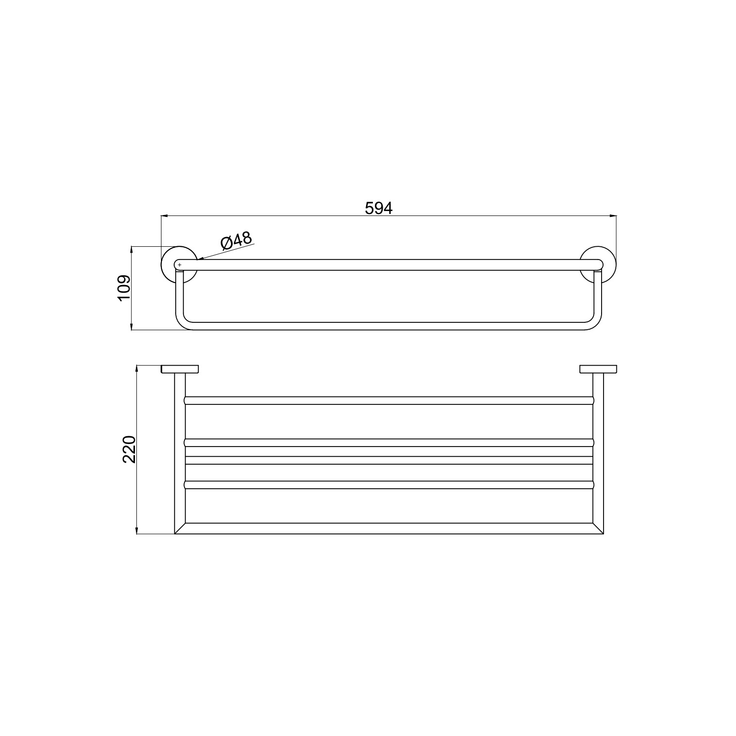 Полка Allen Brau (Аллен Брау) Priority 6.31014-BN,брашированный никель