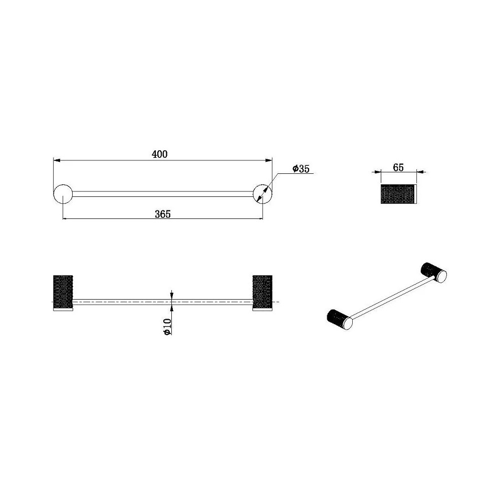 Держатель для полотенец Allen Brau (Аллен Брау) Priority 6.31C11-BN,брашированный никель
