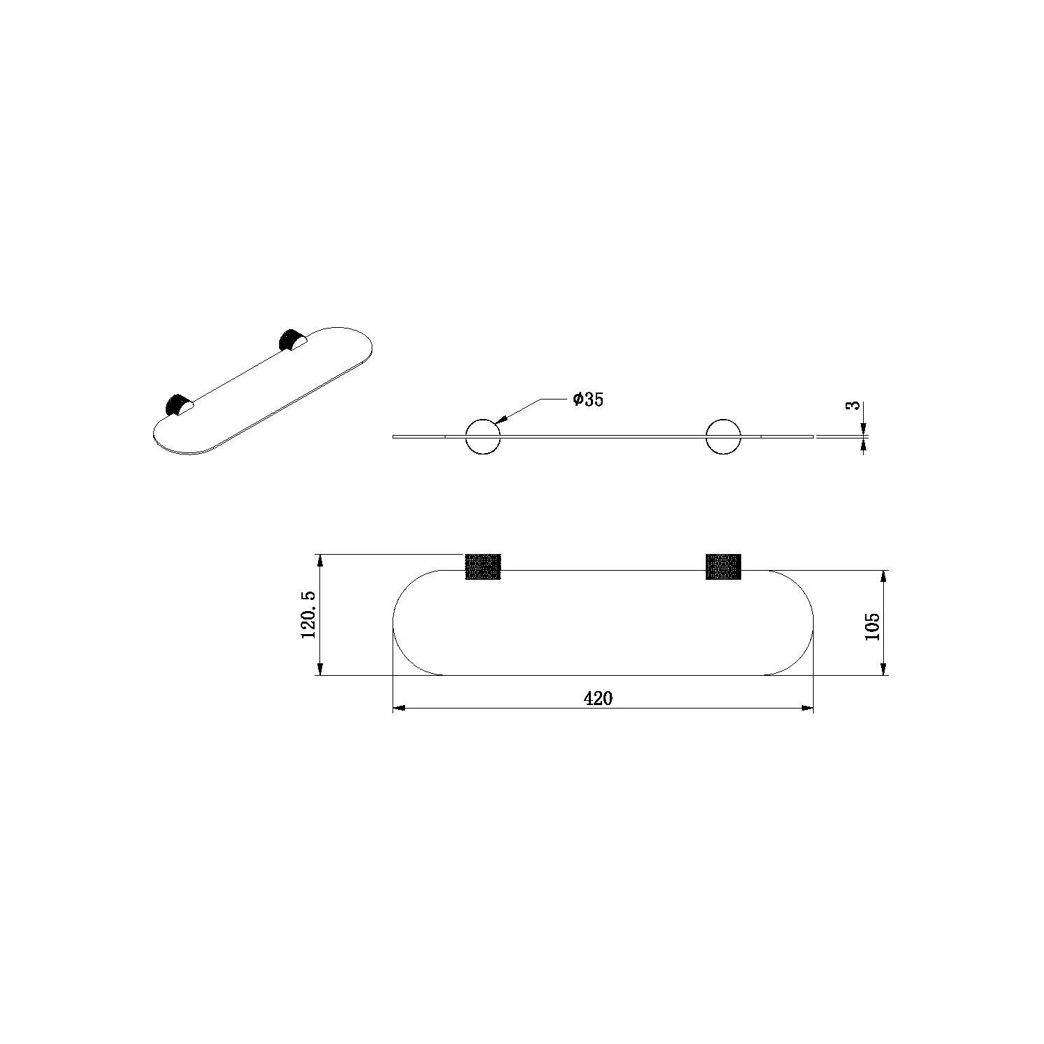 Полка Allen Brau (Аллен Брау) Priority 6.31C13-BN,брашированный никель