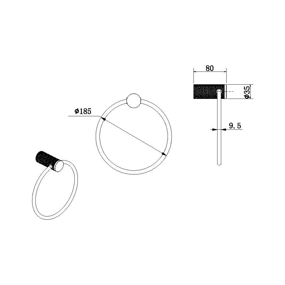 Держатель для полотенец Allen Brau (Аллен Брау) Priority 6.31C14-BN,брашированный никель