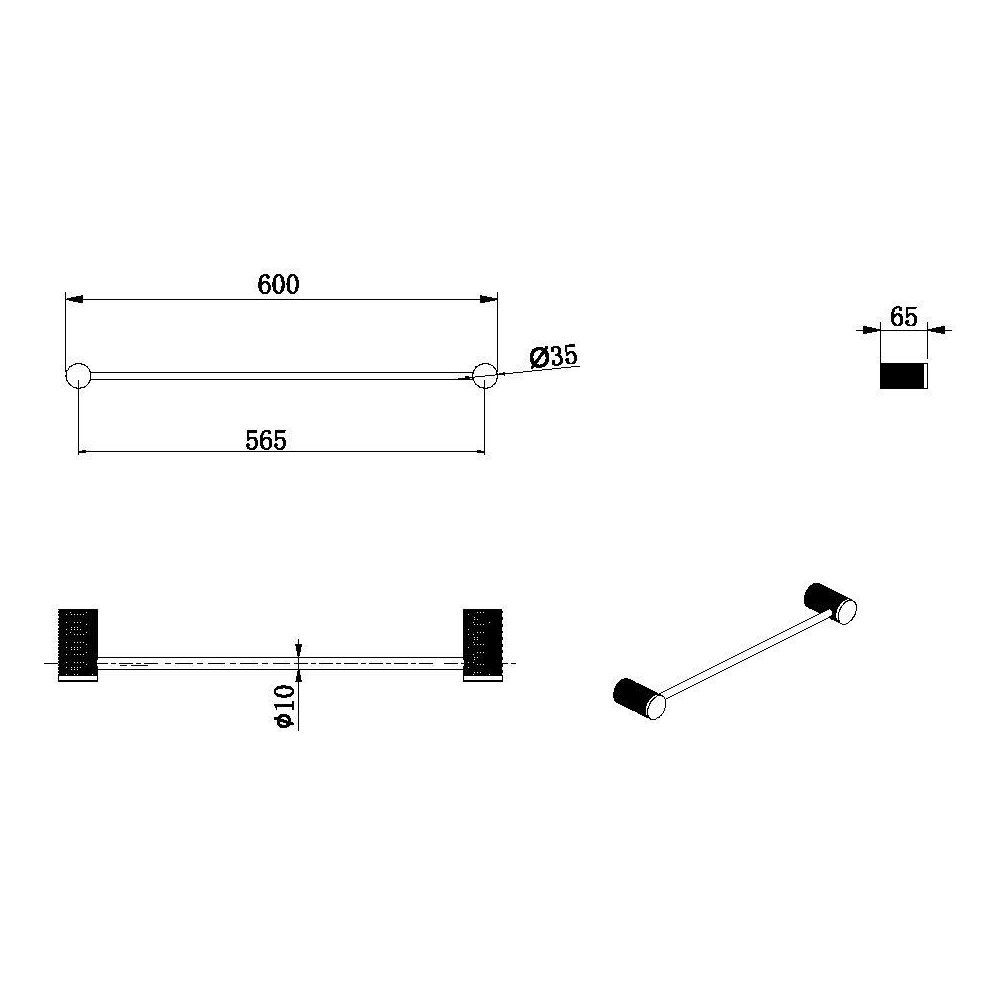 Держатель для полотенец Allen Brau (Аллен Брау) Priority 6.31D11-BN,брашированный никель