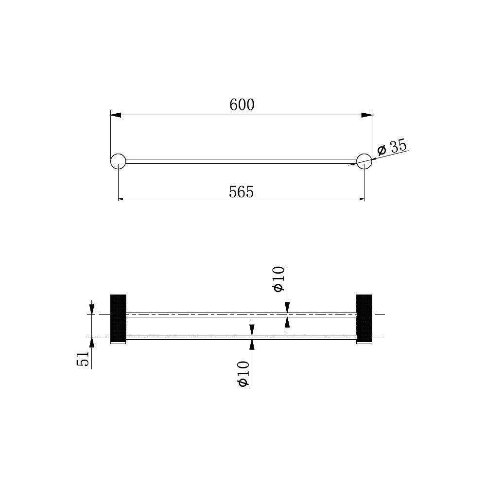 Держатель для полотенец Allen Brau (Аллен Брау) Priority 6.31C12-MG, брашированный графит